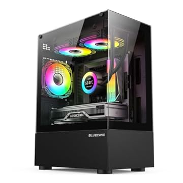 Gabinete para Micro-ATX/Mini-ITX com Iluminação RGB, Entradas USB 3.0 e Leitor de Discos rígidos/SSDs, 120mm de Saída de Áudio, Preto