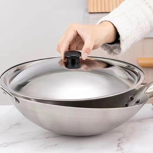 Baluue Universal Lid 10.63 Inch Stainless Steel Pot Pan Skillet Cover with Bakelite Knob for Frying Boiling Steaming Kitchen Use - Image 2