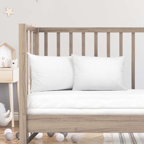 Image of Nestl Pillow for Sleeping 13 x 18, Pillow for Travel, Car, School, Machine Washable Soft Cotton - White