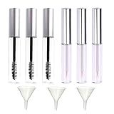 Rocutus 10ml Empty Plastic Mascara Tube Eyelash Wands 3pcs,8ml Empty Eyeliner Wands 3pcs,with 3pcs Plastic Funnel