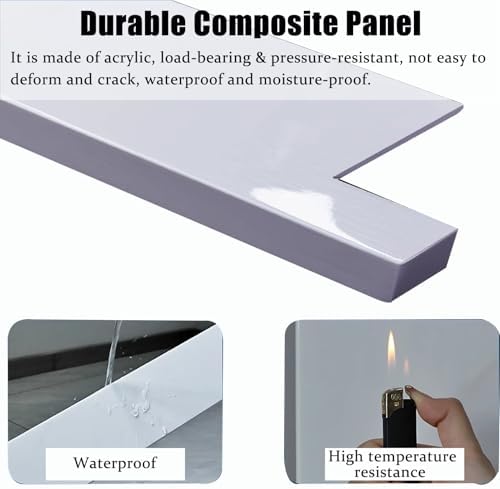 Window Sill Cover White Window Edge Capping, Acrylic Window Sill Protector Trims for Interior House, Hotel/Office Window Ledge Guard for Window Sill Remodel(90x10cm(35.4x4in))