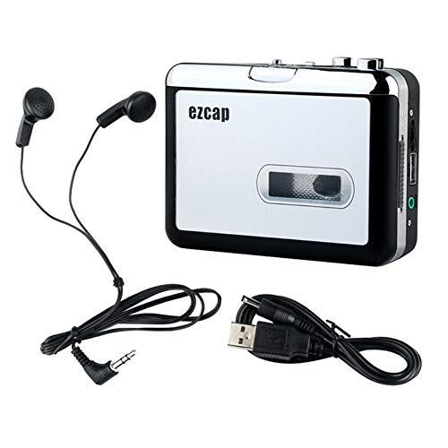 P02CS Kassette zu MP3 Konverter – Tape-to-MP3 Musik Player mit USB Stick Rekorder, Kein PC Erforderlich, Digitalisieren Sie Ihre Kassetten in MP3