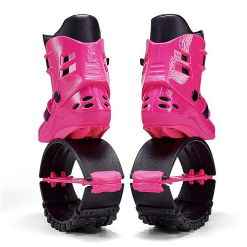 Jumps Shoes Sapatos de salto femininos rosa vermelha com forro removível, botas de fitness para adul