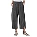 Produktbild Eaylis Damen Cordhose mit weitem Bein und gerader, gegabelter Hose mit lockeren Taschen, Haremshose Elegant Pumphose Lange Leinenhose Boho Stretch Bequeme Strandhose Lässige Sommerhose Freizeithose