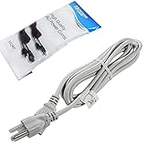 HQRP 10ft AC Charging Cable Compatible with EcoFlow River Delta Series Power Station River-2, 2 Max, Pro, 2 Pro, Pro Extra Battery, Delta-2, Max, Mini, Smart Mains Power Cord White, UL Listed