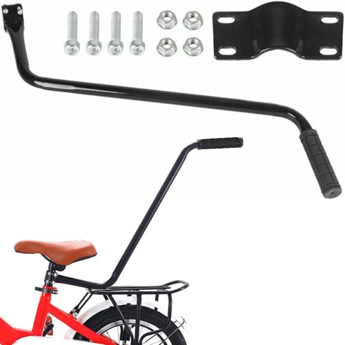 Yotsuba Bike Push Handle, Bike Training Handle with Secure Screw-On Clamp, Ergonomic Balance Assistance Bar for Bicycle, Sturdy Metal Steering Stabilizer for Guided Learning