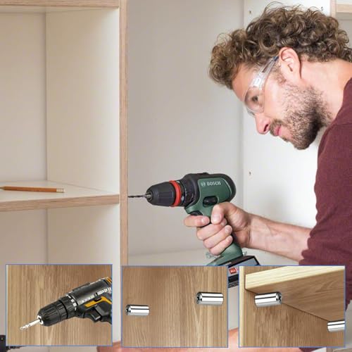 60 Stück Regalbodenträger Selbstschneidende Schraube,Bodenträger Regalstifte mit Anti-Rutsch Kappe für Möbel Schränke Bücherregal (Weiß)