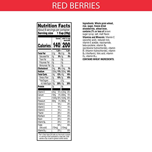 Special K Cold Breakfast Cereal, 11 Vitamins And Minerals, Made With Real Strawberries, Red Berries, 11.7Oz Box (1 Box) #TOP2