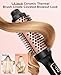 Nimmu Thermal Brush for Blowout Look, 1.5 inch Heated Round Brush, Curling Iron with 10 Temperature Control, Hot Styler Dual Voltage for Travel, Black Gold