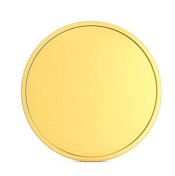 22KT 0.1 gm Yellow Gold Coin in 916 finesse-image-9
