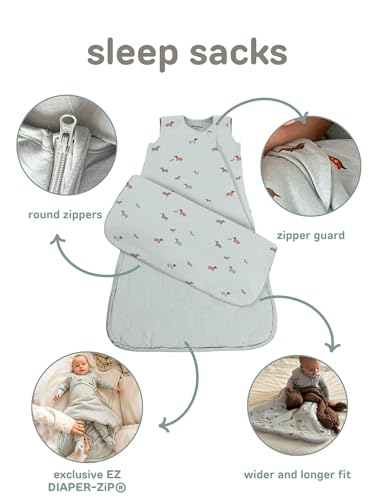 Image of GUNAMUNA gunamuna Unisex Baby, Toddler Wearable Blanket, Sleeping Bag Bamboo Rayon, Sleep Sack with Diaper Zipper, 1.0 TOG