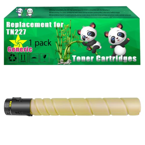Image of TONCPEVE Replacement TN227 Toner Cartridges Compatible for Konica Minolta IR Advance DX C257i Printers, Up to 28000 Pages, Vivid Colors, Contains Chip (1 Pack Yellow)