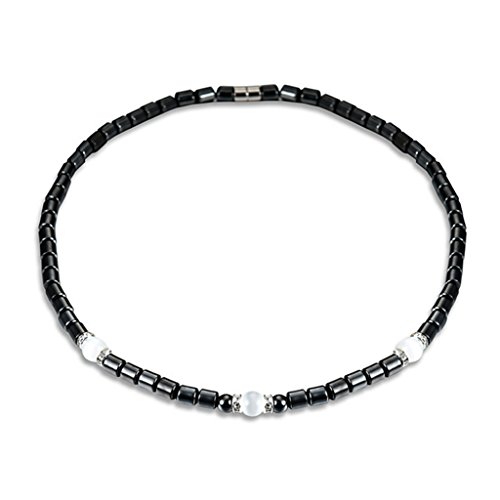 JENOR Hämatit-Halskette mit Magnettherapie, für die Heilung von Gesundheitsschmuck, Perlen Cover