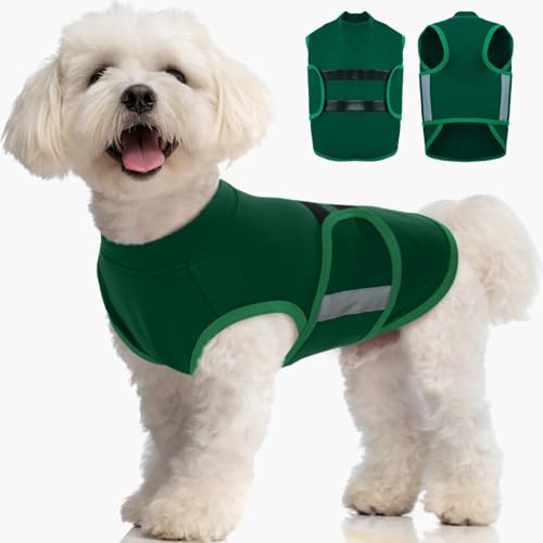 Image of MIGOHI Dog Anxiety Relief Coat,Comfort Anxiety Vest for Dogs,Adjustable Dog Anxiety Calming Wrap for Fireworks,Travel,Separation,Anxiety Jacket for Medium Dogs,M,Green
