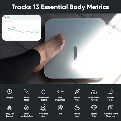Wyze Fitness Smart Scale for Body Weight - Water Weight and Muscle Mass Tracking, BMI, Body Fat Percentage, and Heart Rate Monitoring, Wireless Digital Scale - Image 5