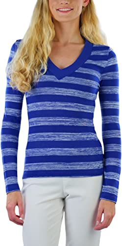 Image of ToBeInStyle Women's Classic Long Sleeve V-Neck Pullover Sweater