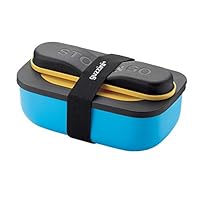 Guzzini &lrm;1711 Set Lunch Box Con Posate Da Viaggio, Multicolore, 20 x 12 x 10 Cm