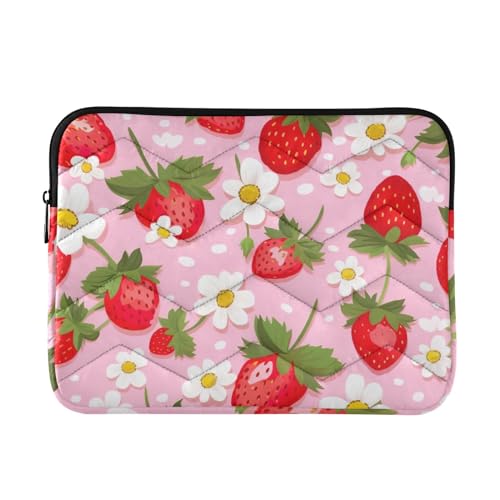 Funda para laptop 13-14 pulgadas con diseño floral rosa