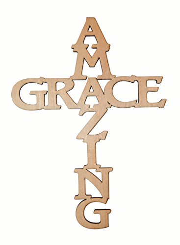 HlpiAMok HOMIEBUDS SPPRANDOM Amazing Grace Unfinished Wood Cross C11-134