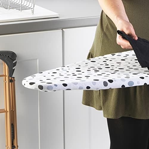 Beldray LA089236GRY1EU7 150 Years Copper Edition 5 Star Ironing Board, 7 Variable Height Options, Suitable for Left & Right Handed Users Durable and Compact, Stylish Monospot Print Cover, 122 x 38 cm