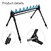 Telescopic Fishing Rod Holder with 4 Legs & 8-Rig Roost Kit – Zinc Alloy + for EVA Coated Portable Pole Stand for Freshwater and Saltwater Fishing(Blue)