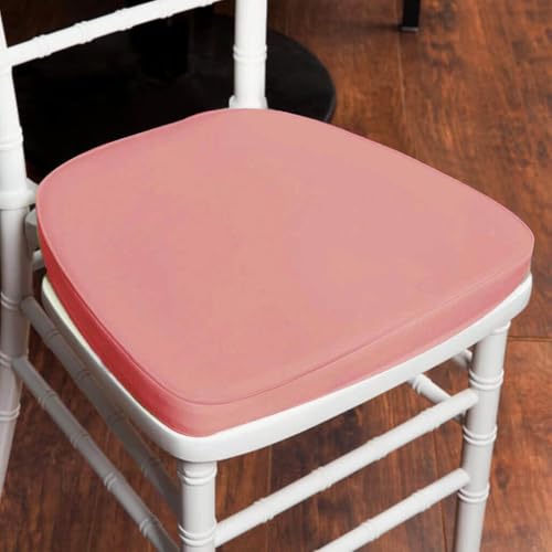 Efavormart Dusty Rose Chiavari Chair Cushion Chair Pad with Attachment Straps Party Event Decoration - 2\" Thick-Pack of 5