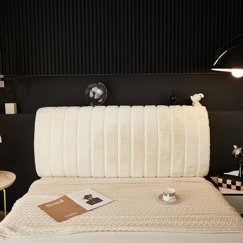 LweiPsqLin Faux Fur Headboard Cover King Size - Plush...