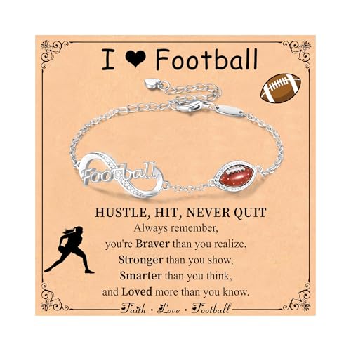 Image of Softball /Volleyball /Soccer /Basketball Bracelet for Girls Teen Women,14K Gold Plated Infinity Charm Link Bracelet Sports Accessories Jewelry Gifts for Lovers Players Team Coach