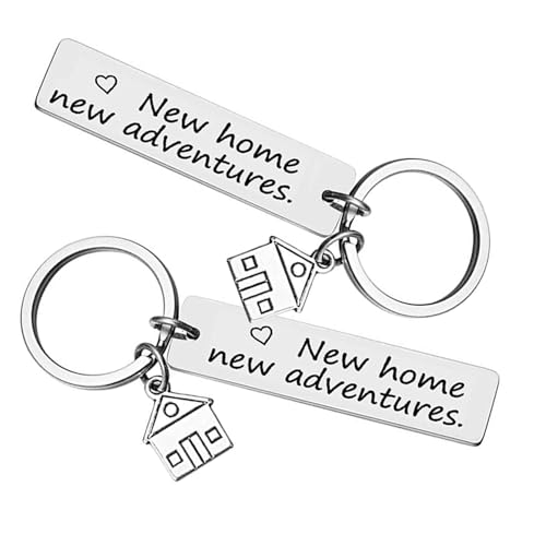 Imagen de LAC 2 Piezas Llavero Casa Nueva Regalos Originales Recien Casados para Mujer y Hombre Llaveros Pareja Nuevo Hogar