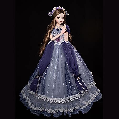 UCanaan BJD Dolls,1/3 SD Dolls 24 Inch 18 Ball Jointed Doll DIY Toys with Full Set Clothes Shoes Wig Makeup, Best Gift for Girls-Luna UCanaan BJD Dolls,1/3 SD Dolls 24 Inch 18 Ball Jointed Doll DIY Toys with Full Set Clothes Shoes Wig Makeup, Best Gift for Girls-Luna