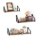 NEX Wall-Mounted Floating Shelves, Set of 3 Rustic Wood Wall Shelves for Living Room, Bedroom, Bathroom