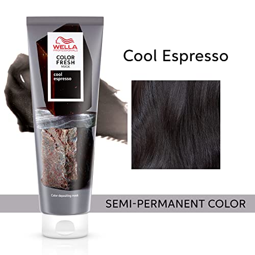 Wella Professionals Color Fresh Mask Mascarilla de color Coloración temporal Revive el color del cabello Hidratante Tono Cool Espresso 150ml