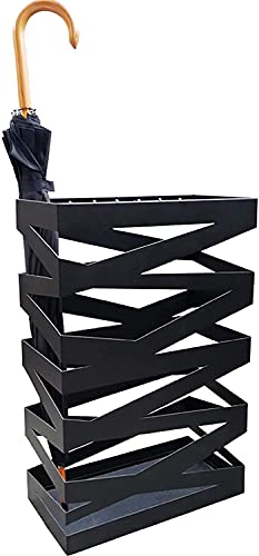 Étagère de rangement pour parapluies : porte-parapluies en fer noir
