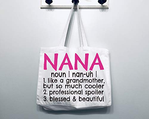 Nana Definition Canvas Tote Bag Grandma Gift Idea for Nana - Image 4