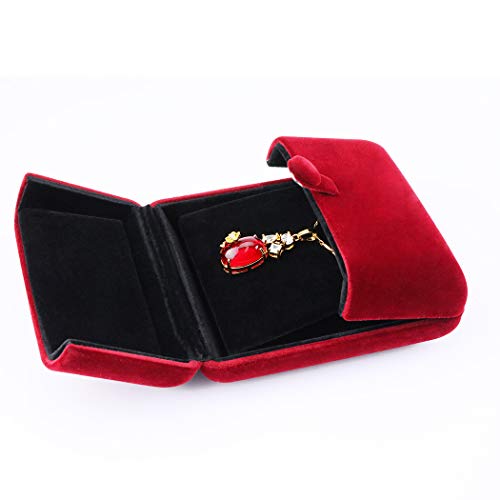 iSuperb Red Wine Velvet Jewelry Gift Box #TOP30