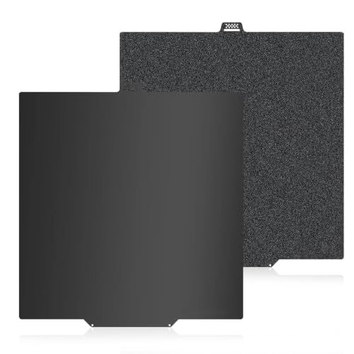 280x280mm Double-Sided PEI Build Plate for QIDI Q2, Black Smooth &amp; Textured Flexible Spring Steel Plate, PLA PLA+ TPU Low Temp Printing Bed