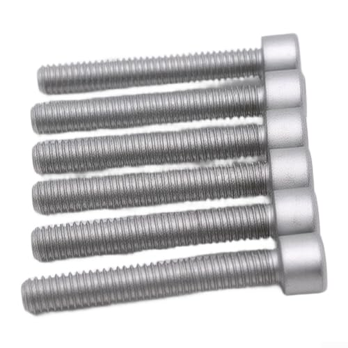 Image of 6Pcs Car Propshaft Flange Bolts M8x1.25 57mm for Seat, for golf, for skoda, Replaces N91108201, 1HM407271,1HM407272 Driveshaft Hardware Silver