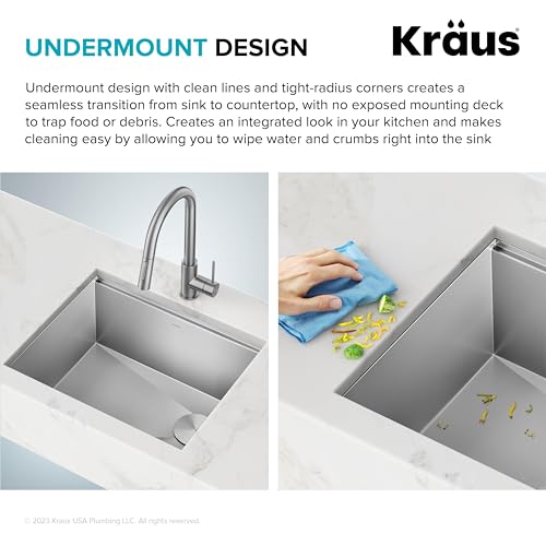 image for KRAUS Kore 23 Inch Undermount Workstation 16 Gauge Stainless Steel
