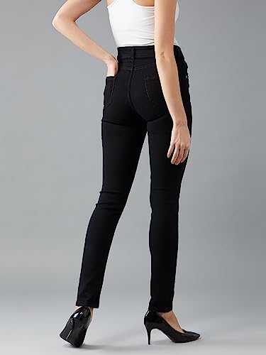 Image of Dolce Crudo Women's Skinny Fit High Rise Cropped Length Stretchable Denim Jeans