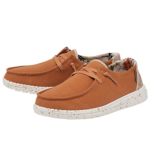 Image of HEYDUDE Women's Wendy Mango Size 5 | Women's Shoes | Women's Lace Up Loafers | Comfortable & Light-Weight