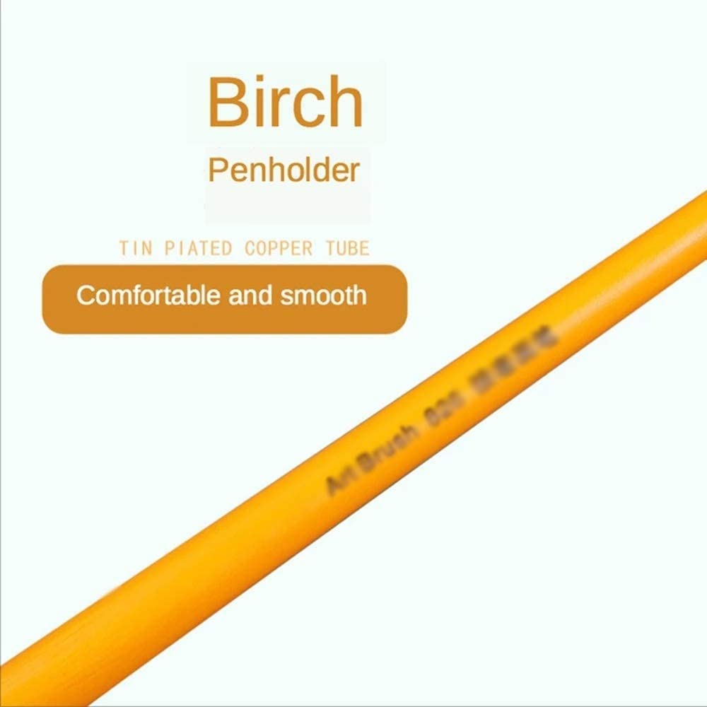 XBTGS Juego de 6 pinceles de pintura al óleo de cola larga con mango de madera, suministros de arte, acuarela, artículos de papelería, juegos de pinceles,
