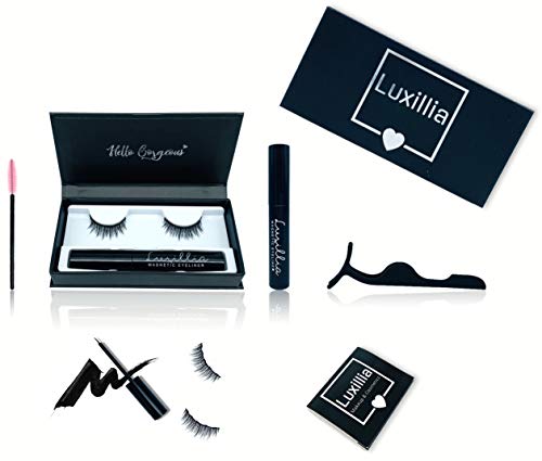 Magnetic Eyeliner and Lashes Kit with Tweezers and Brush - Magnetic Eyelashes set