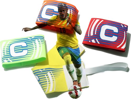 DQL Soccer Captain Armband Youth Kids Teen Team Sports Equipment, Captains arm Bands Pack of 4