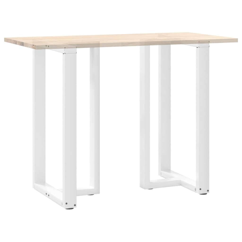 Mesa de bar patas en forma de T, 2 unidades, blanco, 60 x 35 x (100-101) cm, acero con recubrimiento en polvo, patas de mesa de metal ajustables para mesas de pie, muebles