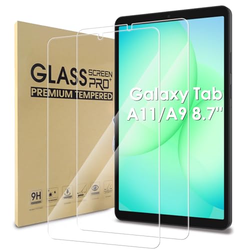 WD&CD 2 Piezas Protector de Pantalla Compatible para Samsung Galaxy Tab A11 Cristal Templado, 8.7'' 9H Dureza, Alta Definicion, Cristal Templado Compatible con Galaxy Tab A11 8.7 Pulgadas