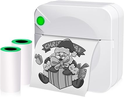 Image of Careflection Mini Pocket Printer,Portable Thermal Printer for Label,Text Memo,Receipt,Sticker,Photo Printers, BT Inkless Printing, Wireless Bluetooth Printer Compatible with iOS and Android (White)
