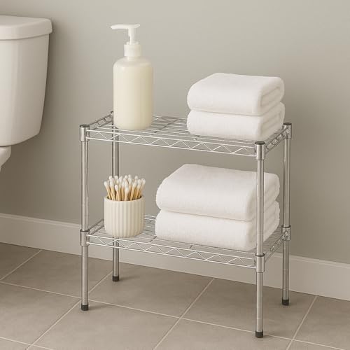 Honey-Can-Do 14x24x24 Shelving Unit CRM SHF-09374 Chrome, 500 lbs by Honey-Can-Do - Image 2
