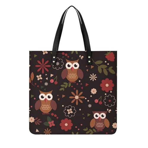 Sac fourre-tout hiboux évadez-vous avec ce tendre sac à épaule pour femme passionnée