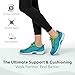 Orthofeet Women's Orthopedic Coral Stretch Knit Walking Sneaker, Turquoise, Size 10