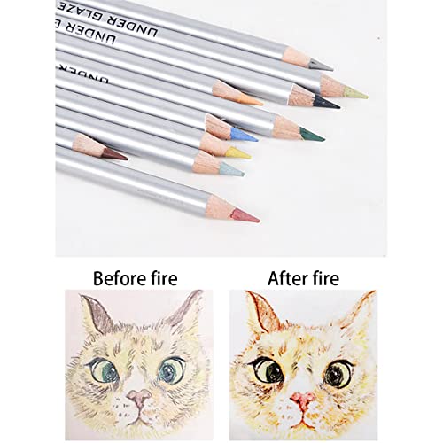 Yokkbrun Set Of 10 Underglaze Pencils, Glaze Tools For Pottery, Most Popular Colors For Decorating Under Glaze Ceramic, Free And Non-Toxic Core Of Concentrated Pigment (Set Of 10 Colors) #TOP2